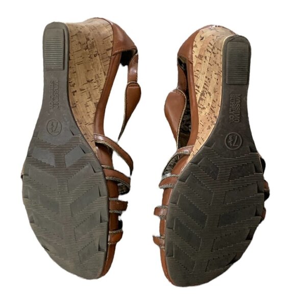Mossimo Strappy Brown Cork Gladiator Wedge Sandal Sz 7-1/2 M #136N - Picture 7 of 8